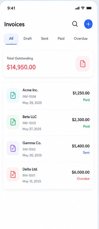 Accounting Lite invoices