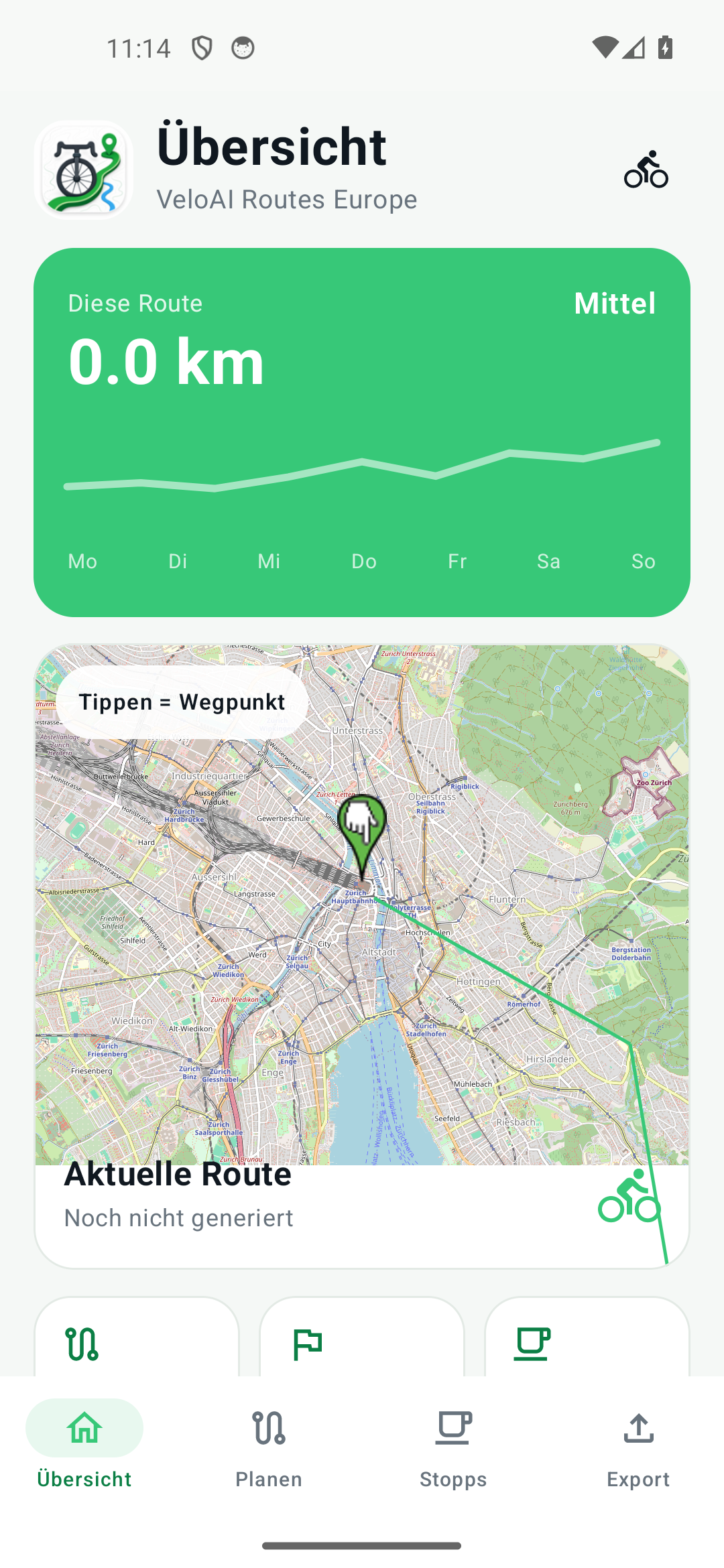 VeloAI real overview map screen